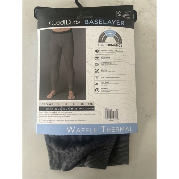 Cuddle Duds Mens Performance Baselayer Pant‎ Waffle Thermal Wear Breathable XXL - Picture 3 of 4